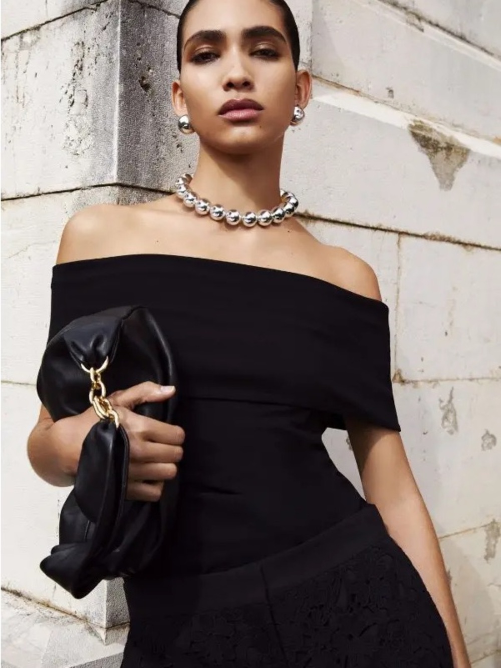 Cos Women Off the shoulder Minimalist Style Top